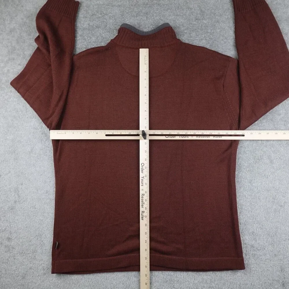 The North Face Sweater Mens XL Bronze Brown A5 Series 1/4 Zip Pullover Mock Neck - Picture 9 of 11